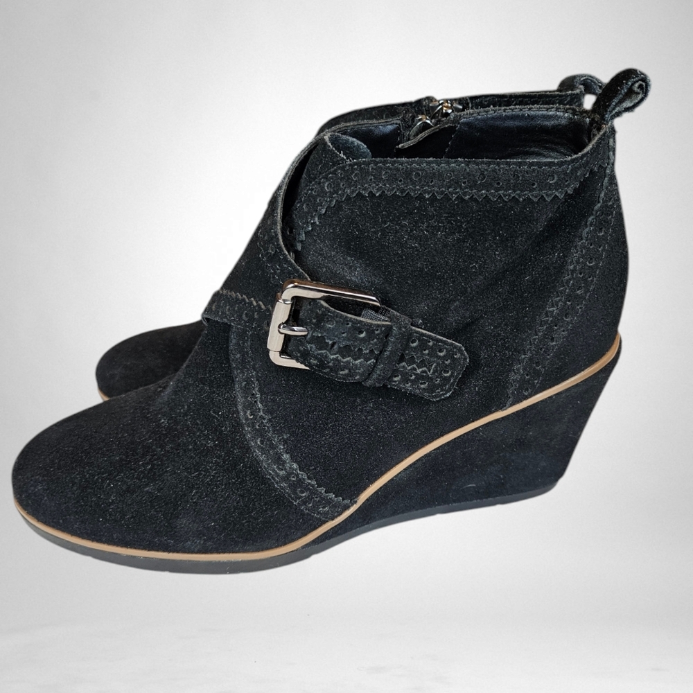Franco Sarto Black Zip-up Booties